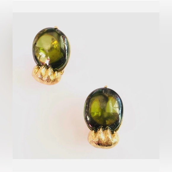 KATE SPADE Gold PERIDOT House Cat Paw Stud Earrings NWT - Picture 7 of 8